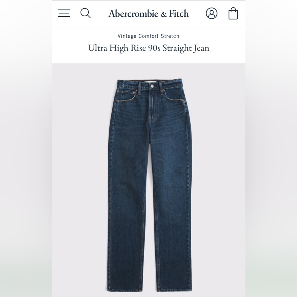 Abercrombie & Fitch Ultra High Rise 90’s Straight Jeans - size 20